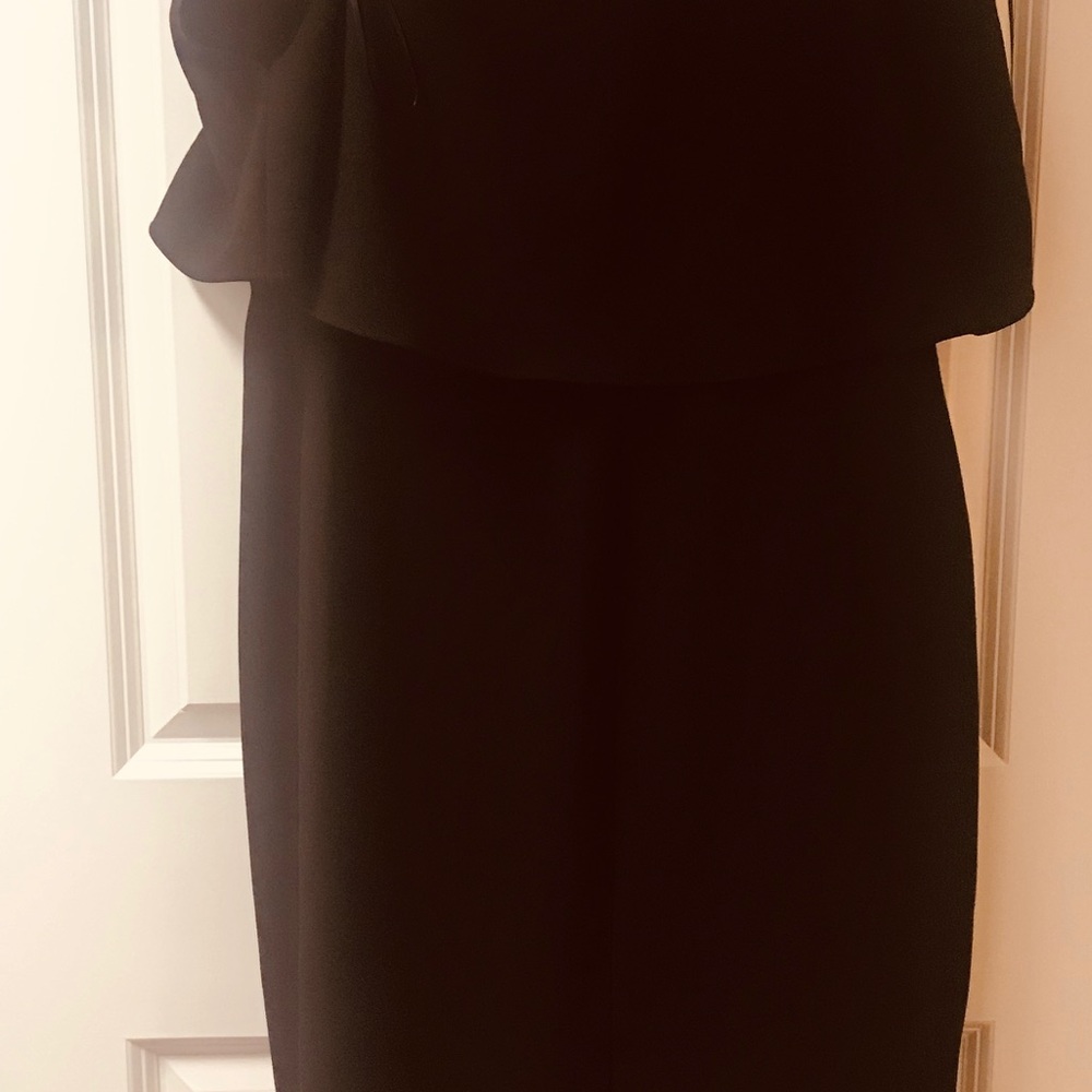 Black strapless dress